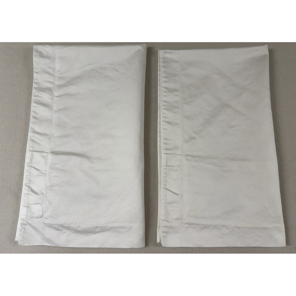 100% Egyptian Cotton King Pillow Shams White Superior Brand Soft! Set‎ Of Two